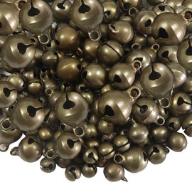 TOAOB 200pcs Small Bells Bronze Vintage Bells 6mm to 12mm for DIY Creative Decoration Birthday Christmas