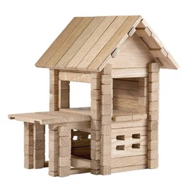 IGROTECO Create. Play. Live. Wooden Construction Toys Building & Construction Toys Think of your own model multi functional building set (House with verandah)