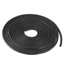 sourcing map Foam Rubber Seal Weather Strip 3mm Diameter 5 Meters Long Black