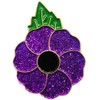 Purple Poppy Pin Badge Brooch Animals Remembrance War WW1 (1pc)