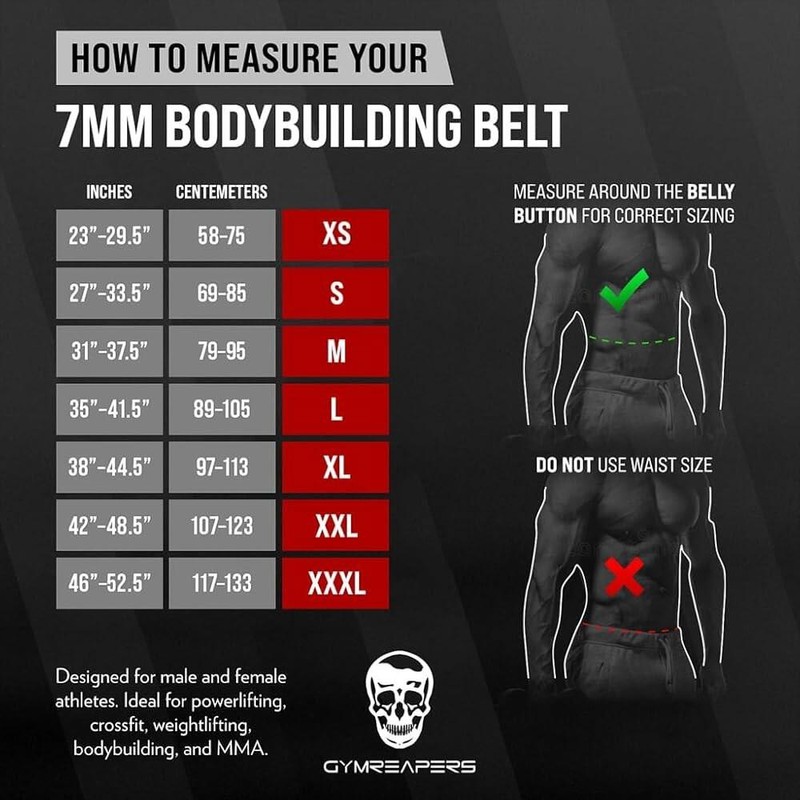 Gym's 짐 스 웨이트 팅 벨트 버클이 조절 가능한 7MM