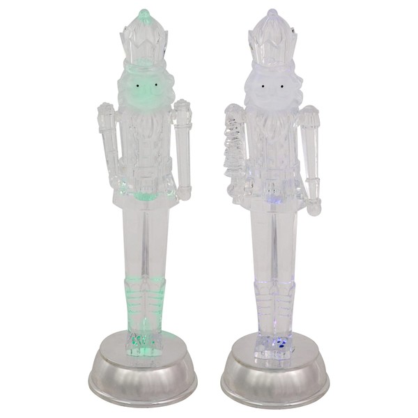 Northlight Set of 2 LED Lighted and Musical Nutcracker Christmas
