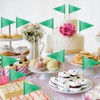 stidsds Solid Green Cupcake Toppers Flags Mini Small Plain Green
