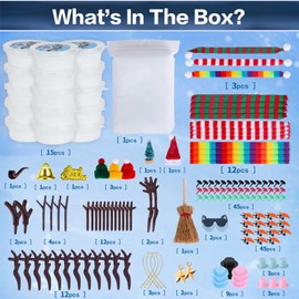 Vividyne 15 Pack Build a Snowman Kit, DIY Christmas Crafts for Kids & Adults, Christmas Stocking Stuffers, Modeling Clay Snowman Making Kit, Kids' Xmas Snowman Crafts Gift for School Winter Party Fun