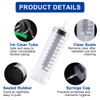 550 ml Syringe with Hose, Plastic Syringe with Cap, Large