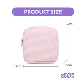 Pack of 2 Tampon Storage, Mini Sanitary Pads on the Go Tampons Period Bag Storage Bag, Binding Bag, Period Bag, Period Products, Tampon Periods, Sanitary Towels for Portable Women Girls, Cord Material