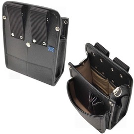 Marukin Seal 180003701 Leather Waist Bag with Inner Pocket, B2, Black