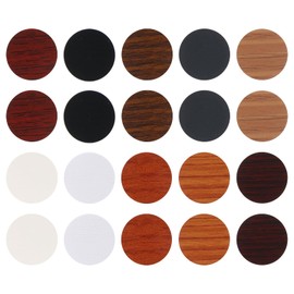 540 Pieces Wood Stickers for Furniture, 10 Colors 20 mm Screw Hole Covers Stickers Self Adhesive Screw Covers Caps Wooden Textured Dustproof Sticker for Furniture, Bookcase, Cabinets, Wall, Desk