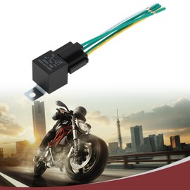 HEROFFIX 5 Pins 12V 80A 1 Pc Electrical System Fuel Pumps Window Motors Headlight Switches Auto Relay with Metal Hanging Hole Waterproof Car Relay Black