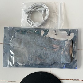 BIKIBOON Grounding Gloves Containing Silver Fiber Nylon Static Relief Pressure Touch Screen Gray One Size Available 1 Pair (Includes Grounding Wire)