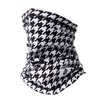 Plaid Houndstooth Fleece Snood Neck Tube Scarf Biker Bandana Balaclava