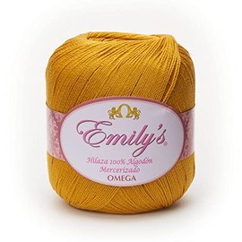 EMILYS [150grs] by Omega - Fine 100% Mercerized Cotton Thread for Crochet and Knitting - Color: 03 - Gold 11
