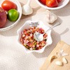Mud Pie Salsa Ceramic Dip Cup Set, Nacho, White &