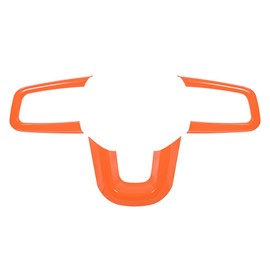 Riloer Interior Decoration Trim Kit Steering Wheel 3 PCS/Set, Compatible with Jeep Wrangler JL 2018-2021, Wrangler JT Gladiator 2020-2021 - Orange