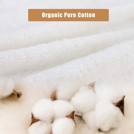 TEXTILESY 12 Pieces Flannel Face Cloth Towel Set-100% Egyptian Cotton Super Soft Wash Cloths for Gym,Spa,Golf (Cotton, White)