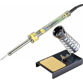 TOOLCRAFT JLS-03 Soldering Iron Set, Pencil Shape, Soldering Iron with Tray, Temperature Control, 230 V, 60 W Soldering Iron, 200-450 °C, Electronics Offers Soldering Accessories