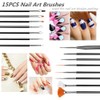 FULINJOY 20PCS Nail Art Design Tools, 15PCS Painting Brushes Set