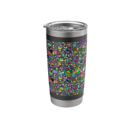 Stained Glass Mosaic Tile Geometric Pattern Tumbler Stainless Steel Insulated Tumbler
