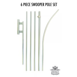 Unbranded Black & Red Checkered Advertising Swooper Feather Flutter Flag Pole Kit