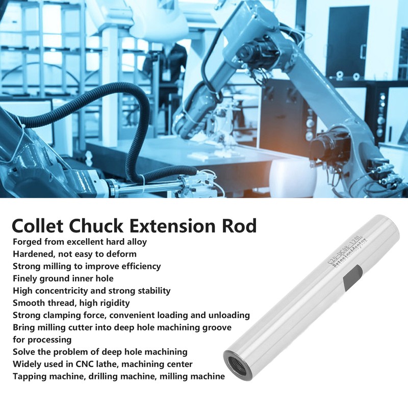 Collet Chuck Extension Rod Carbide CNC Milling Router Holder High