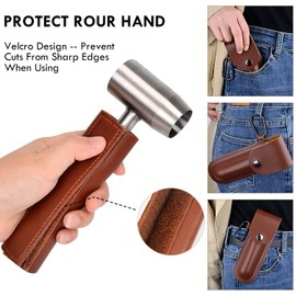 Bushcraft Hand Auger Wrench Survival Settlers Tool Manual Hand Wood Auger Drill Bit Wood Drill Peg Hole Maker Multitool(Brown)