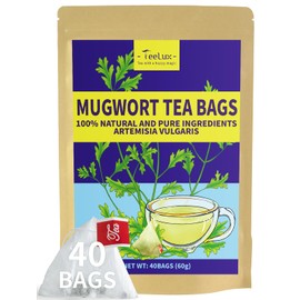 TeeLux TeeLux Mugwort Tea Bags, Natural Mugwort Leaves, Caffeine Free, Dried Mugwort Herb Tea, 40 Tea Bags