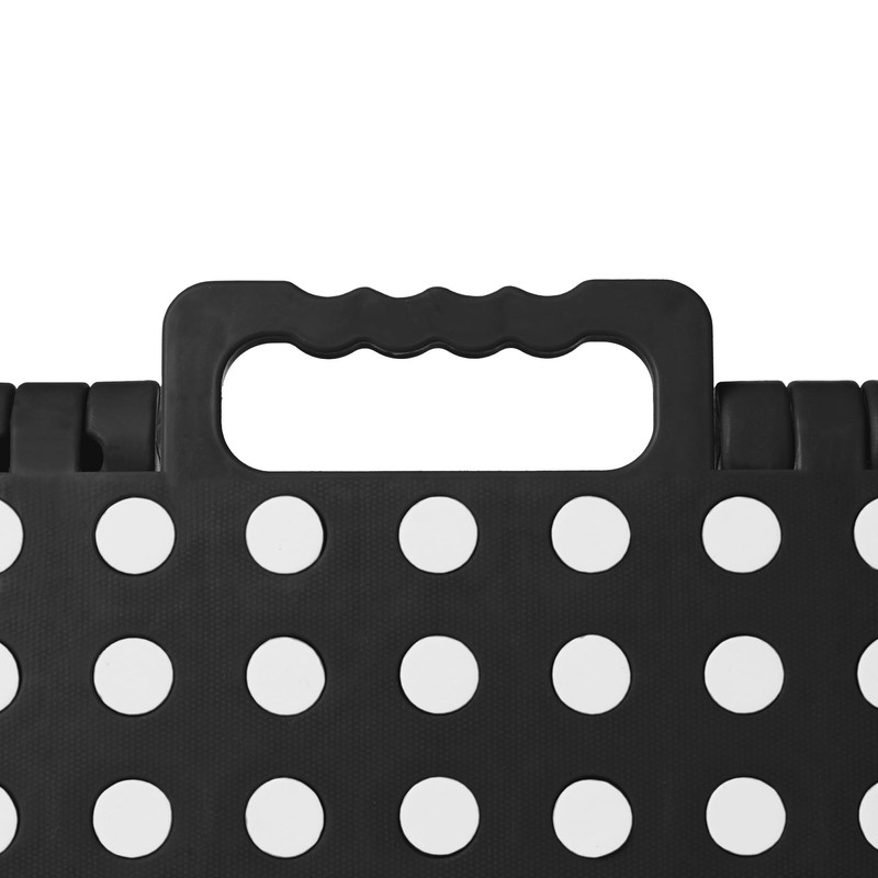 Casafield 18" Folding Step Stool with Handle, Black - Portable