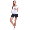 MijaCulture Summer Maternity Shorts with Belly Band 4091 - XL