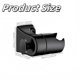 HJYDGJ Heavy Duty Shower Holder Hand Shower Holder 360° Shower Head Holder Shower Head Holder Adjustable Shower Head with Mounting Accessories Improved Shower Head Holder (Black)