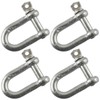 6mm Galvanised Dee Shackle PACK of 4 Shackle Chandlery DK01