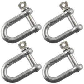 6mm Galvanised Dee Shackle PACK of 4 Shackle Chandlery DK01