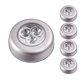 4 Pack Stick on LED Round Light - Wireless Ready to Use Light