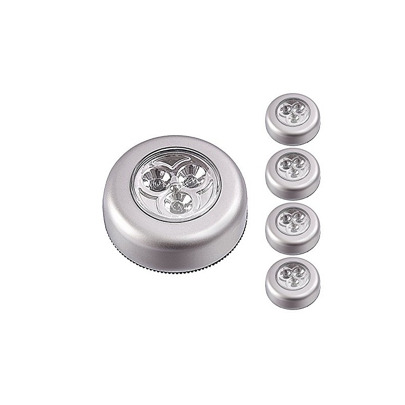 4 Pack Stick on LED Round Light - Wireless Ready