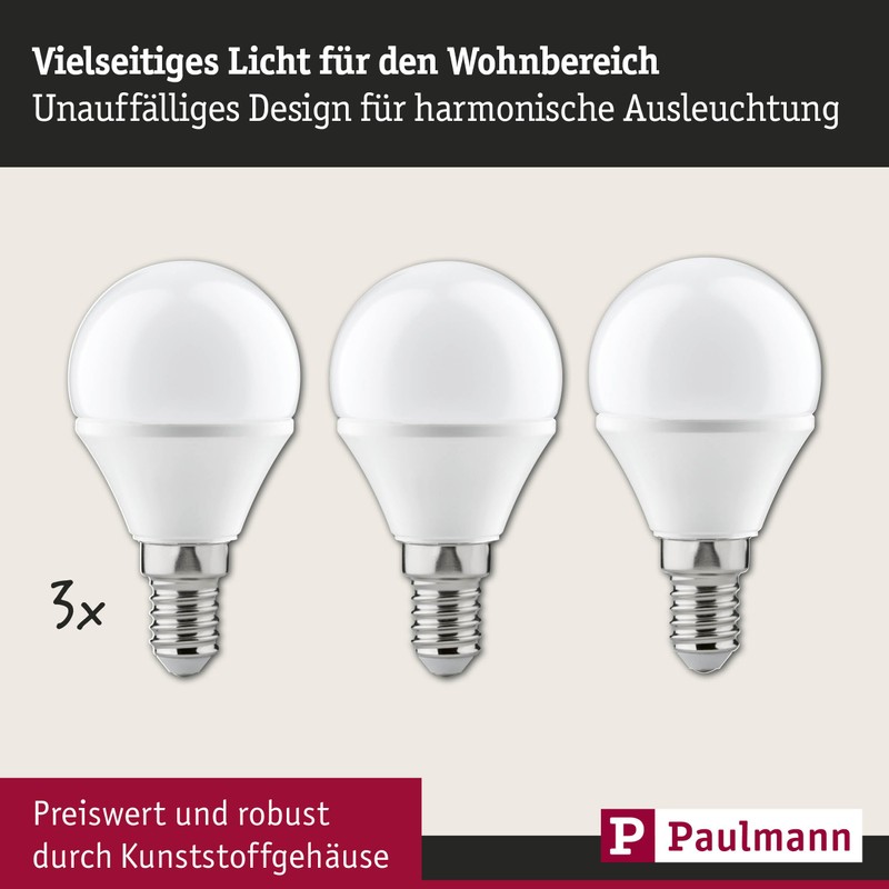 Paulmann 28427 LED 3-Unit Pack Drop 4W E14 230V 2700K,
