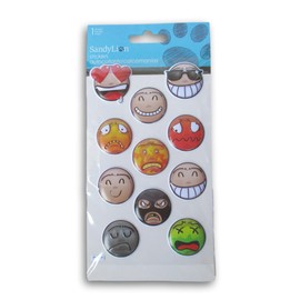 Happy Face 3D Stickers for Crafts, Scrapbooks - Expressions Emotions Puffy Stickers – 11 Pc