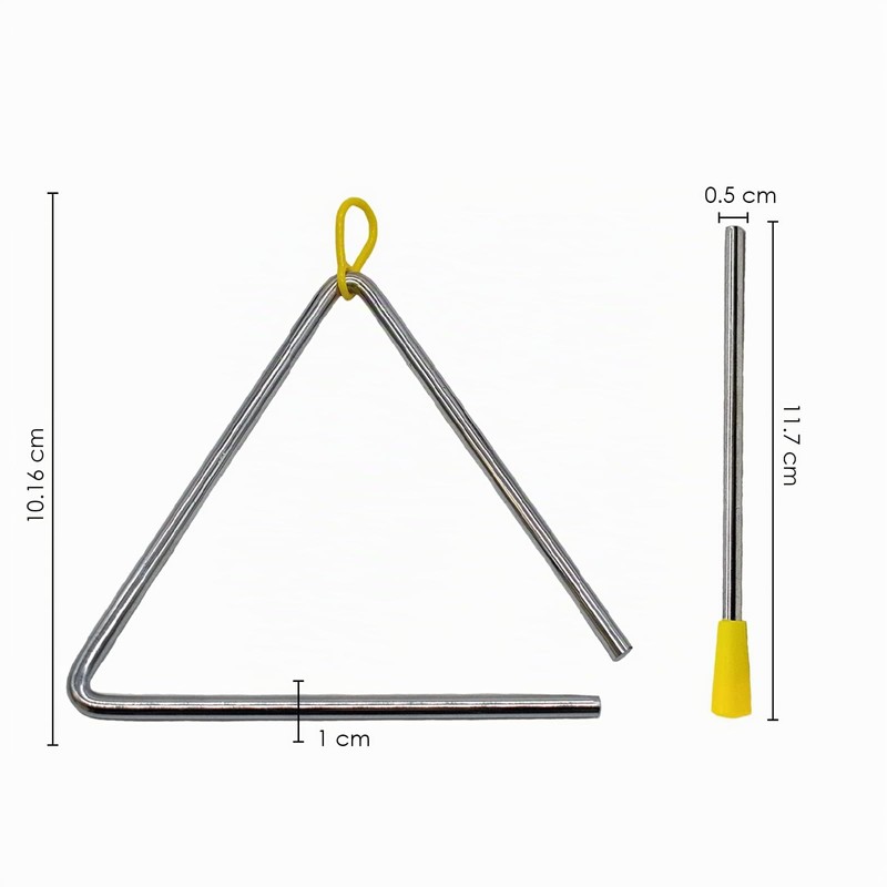TRIXES 4 Inch Triangle Musical Instruments - Play with Percussion