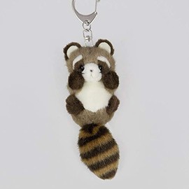 Bamboo Shoot Bubble Bubble Doll Keychain Raccoon Brown Plush 68322