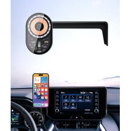 Masergogo Wireless Charging car Phone Holder for Toyota Venza 2021-2024 Accessories 12.3 inch Screen Fixed Clip,360° Rotation car Phone Mount Compatible with MagSafe