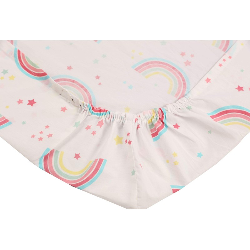 2 x Cot Bed Fitted Sheet 100% Cotton 200 Thread