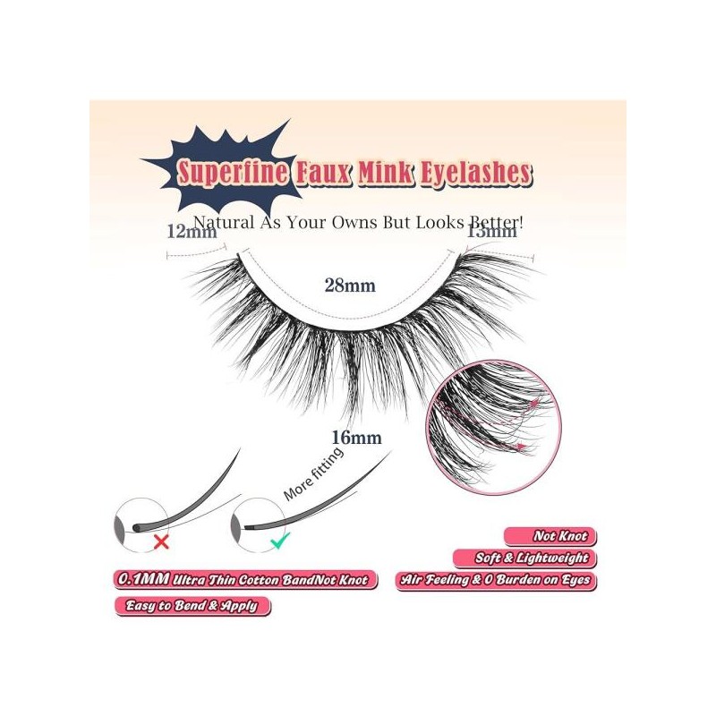 WISPY 인조 속눈썹 위스피 내추럴 룩 15MM 0.1MM 얇은 밴드