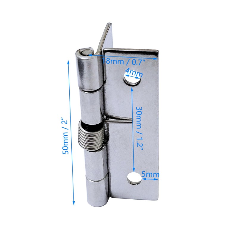 8 PCS 304 Stainless Steel Self-Opening Self-Closing Spring Door Hinges