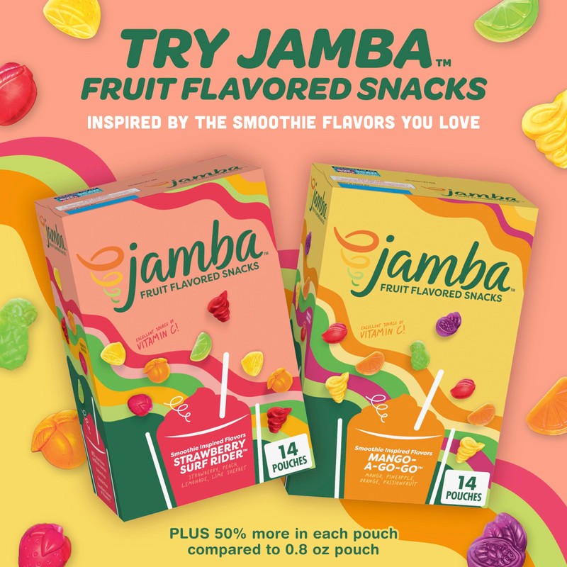 Jamba Fruit Flavored Snacks, Strawberry Surf Rider, Smoothie Inspired Flavors,