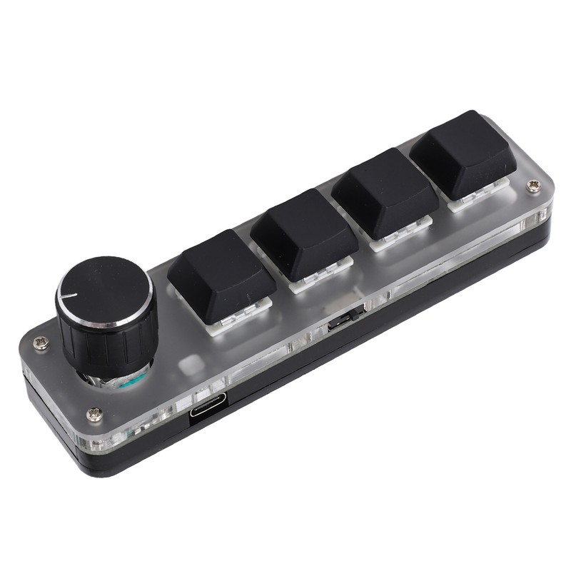 One Handed Mechanical Keyboard 4 Key with Adjustable RGB DIY