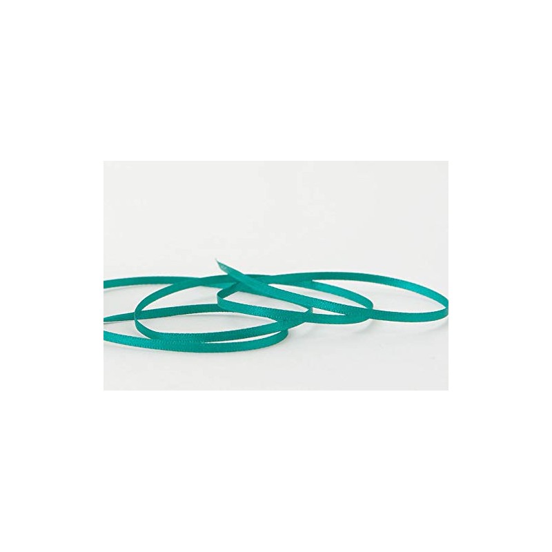 Berisfords Double FACE Poly Satin Ribbon, Jade, 3 mm