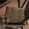 VHC Black Check Chair Pad 14" ~ Farmhouse Kitchen