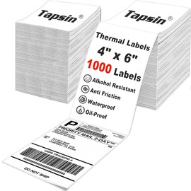 Shipping Labels, 4x6 Thermal Labels Pack of 1000 Perforated Shipping Label Papers, FanFold Thermal Printer Label Compatible with Rollo, Zebra, Nelko Direct Printer, Sticker to Write on