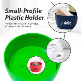 Fuller Brush Handy Holder Caddy - Multifunctional Sink Container - Keeps Sponges & Brushes Organized 3 ¾” Diameter (White)