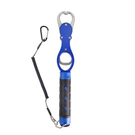 Eupheng 11.4'' Heavy-Duty Fish Gripper with Scale Rustproof Aluminum Body, Non-Slip Silicone Handle, Built-in Weight Estimator & Wrist Lanyard