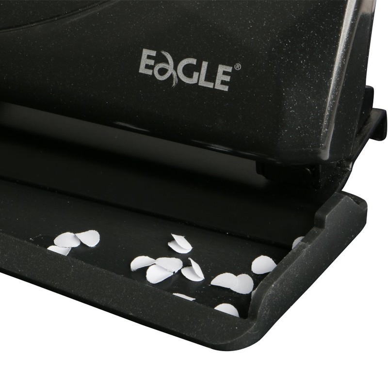 Eagle Desktop 3 Hole Punch, Office Hole Puncher, Low Force,