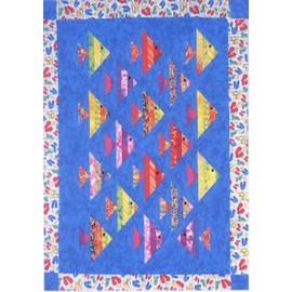 Pattern~1 Fish 2 Fish~ Using 2 and One Half Inch Strips and Strip Tube Ruler Cozy Quilt Design